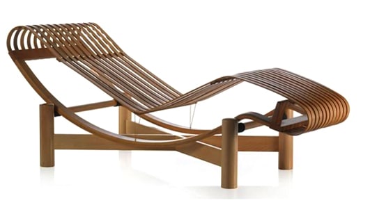 Chaise longue en bambou de Charlotte Perriand