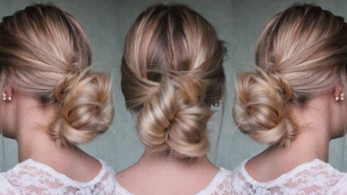 chignon bas flou