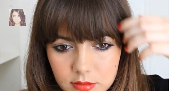 Make-up spécial frange