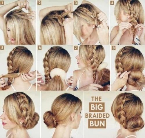 Coiffure Chignon Bun Tresses