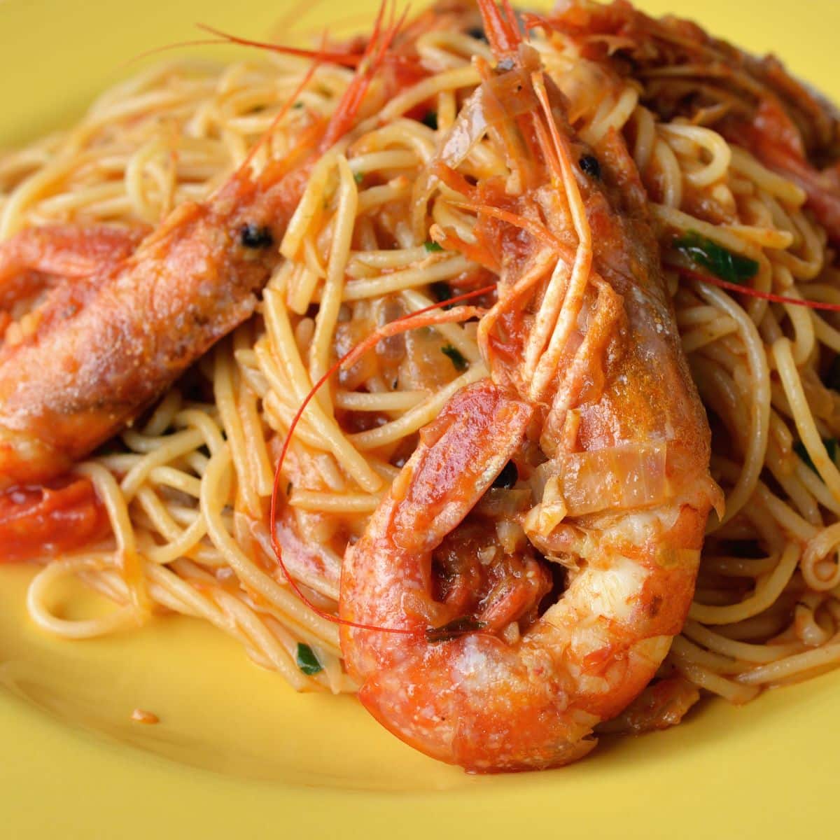 spaghetti aux gambas