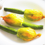 Fleurs de courgette farcies au risotto