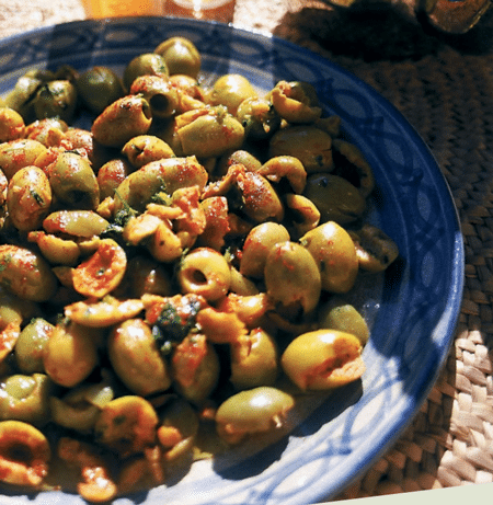 salade meslalla - Salade aux olives concassées Meslalla