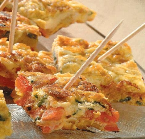 tortlla legumes - Tortilla de légumes courgettes poivrons