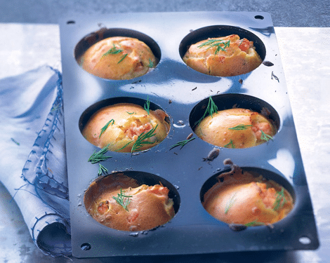 muffins saumon - Moelleux au saumon fumé– Muffins salés