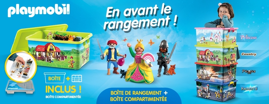 Grande Boite de rangement Playmobil compartimenté de 23 L