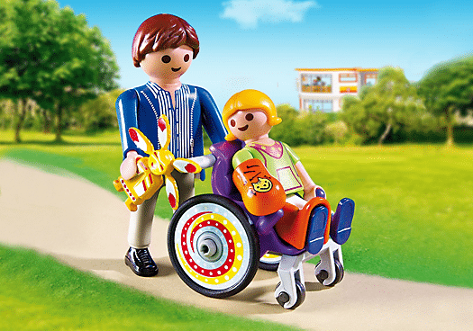 enfant fauteuil roulant playmobil