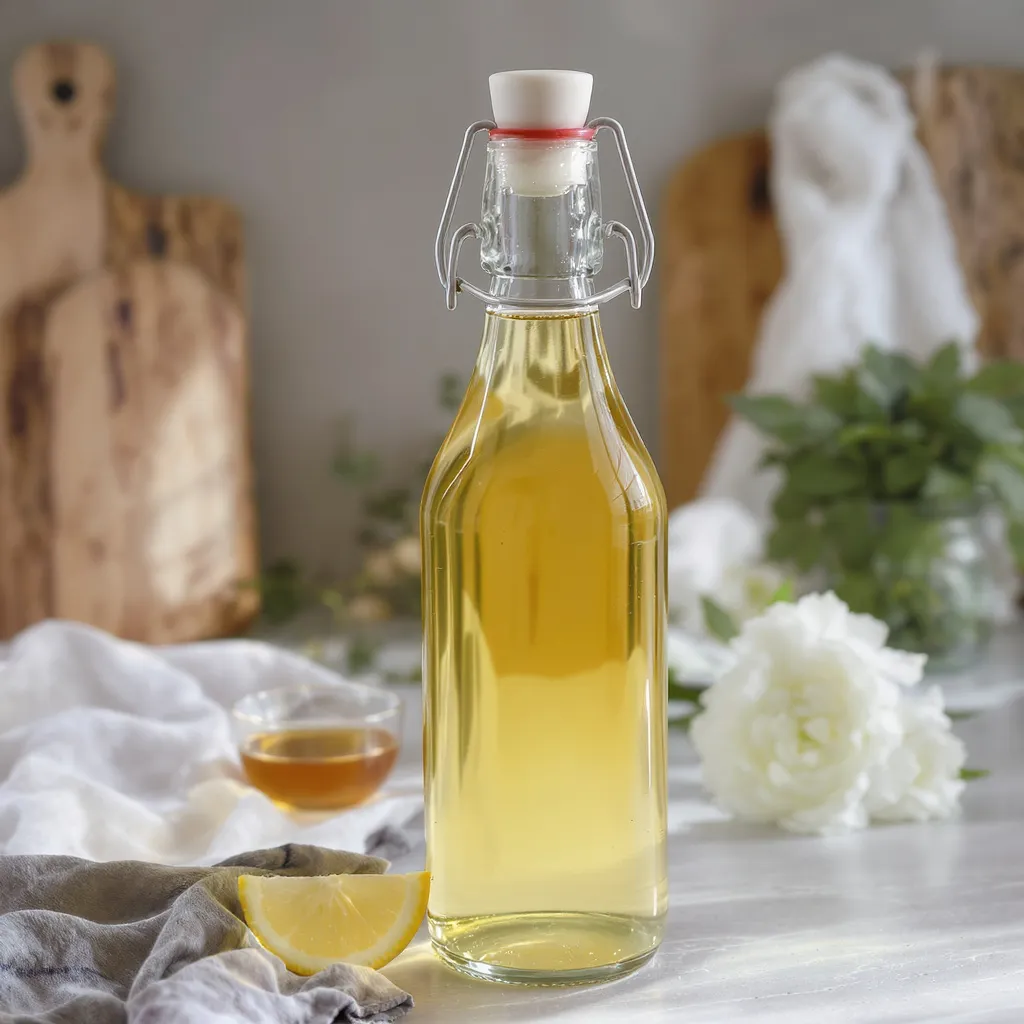 Vinaigre cidre pose table cuisine