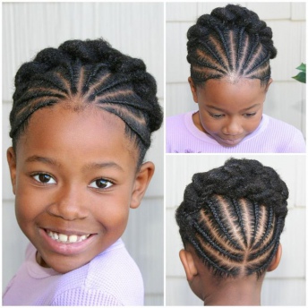 coiffure tresse africaine afro petite fille natte