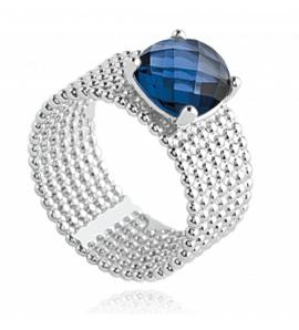 Bague femme argent Adelina bleu