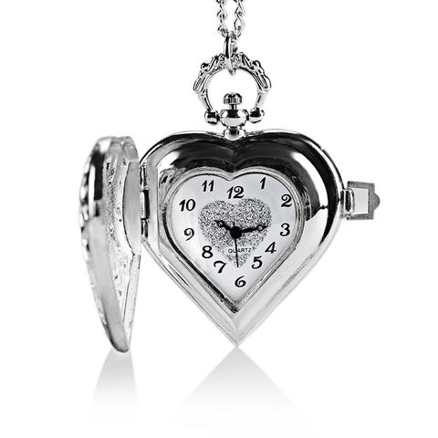 montre collier pour femme en forme de coeur
