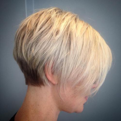 Layered Tapered Pixie With Long Bangs