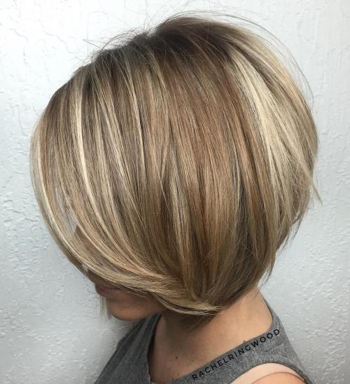 Brown Blonde Balayage Bob