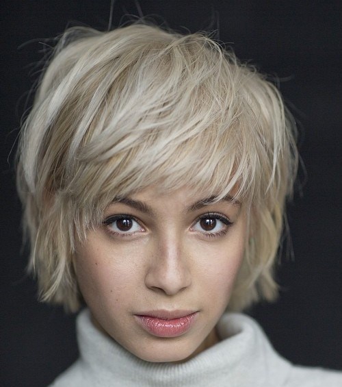 Short Shaggy Blonde Hairstyle