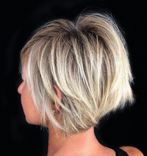 Short Crisp Bronde Bob Cut