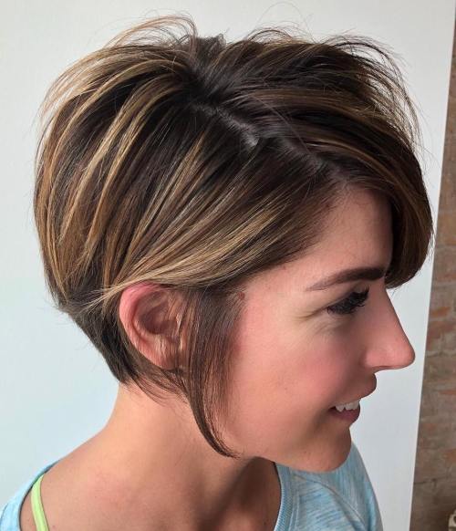 Long Disheveled Pixie With Balayage Highlights