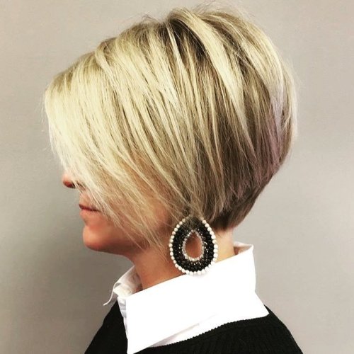 Wispy Short Bob With Side-Swept Bangs