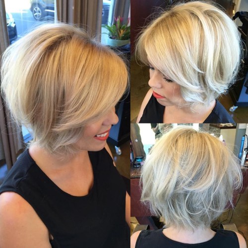 Blonde Tousled Bob Hairstyle