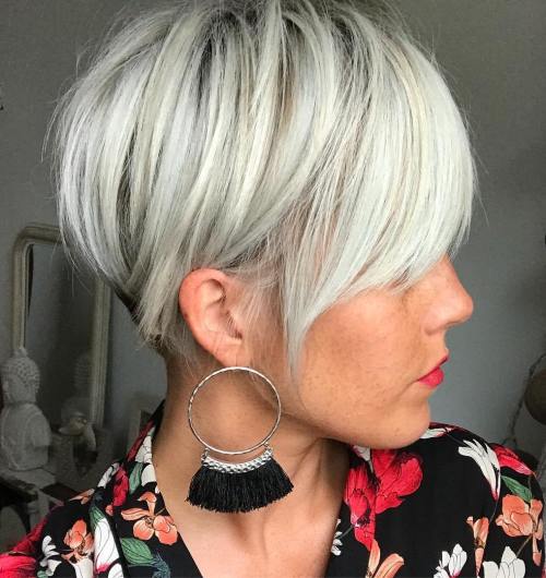 Short Silver Blonde Undercut