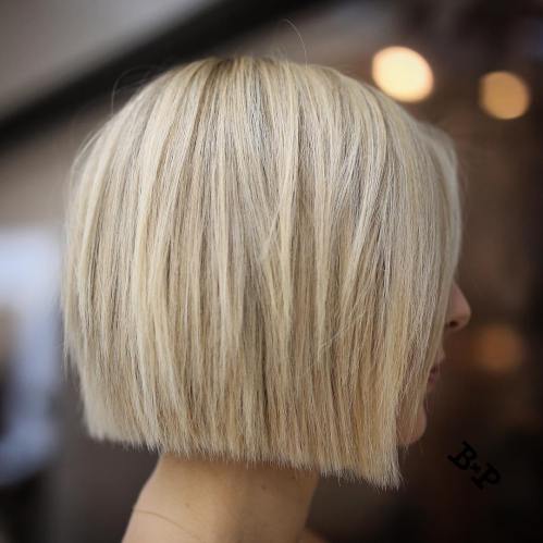 Straight Cut Blonde Bob