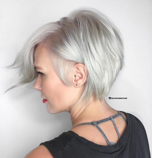 Short Silver Bob For Fine Hair