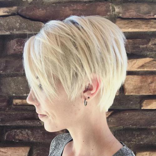 Long Layered Blonde Pixie