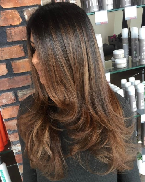 Long Brown Balayage Hair