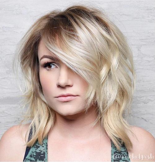 Medium Blonde Layered Hairstyle