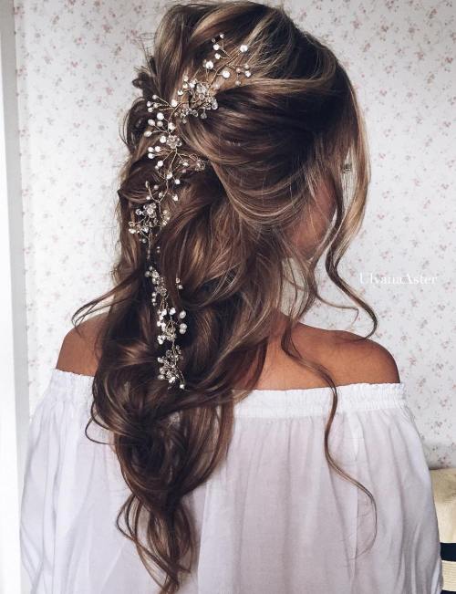 Loose Wedding Half Updo