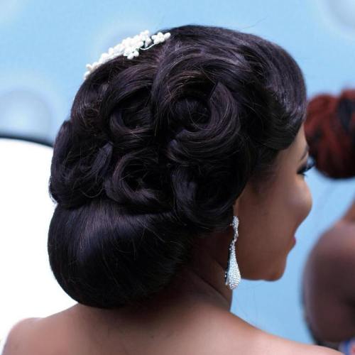 Black Formal Wedding Updo