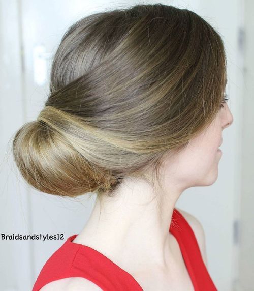 low wedding updo for long hair
