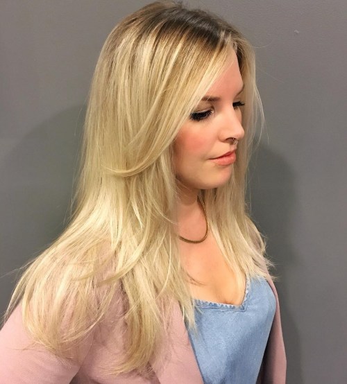 Blonde Layered Hairstyle For Long Hair