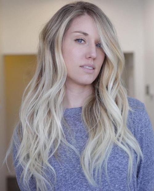 Wavy Blonde Balayage Hairstyle