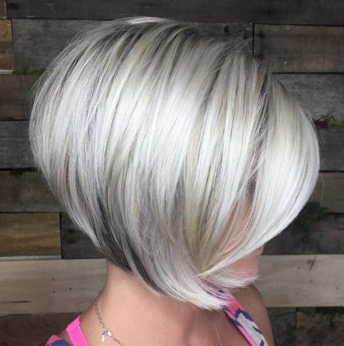 Platinum Bob With Black Underlights