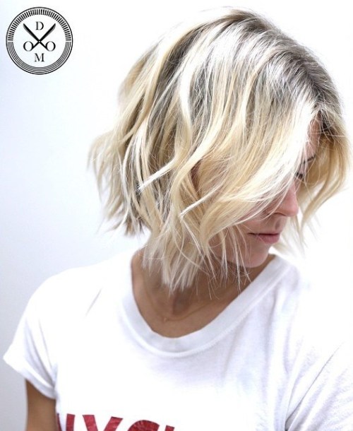 Blonde Messy Bob Hairstyle