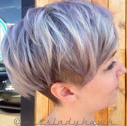 women's blonde undercut hairstyle