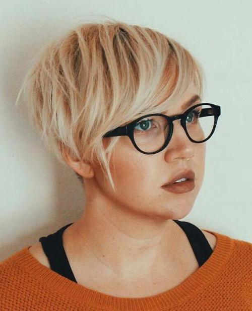 Chopped Blonde Pixie For Fine Hair