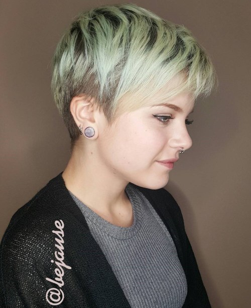 Undercut Pixie For Women With Round Faces