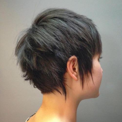 Choppy Ash Brown Pixie