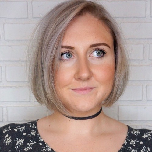 Asymmetrical Bob For Round Faces