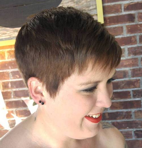 Extra Short Pixie For Round Face