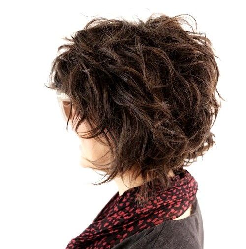 short shag wavy messy curls