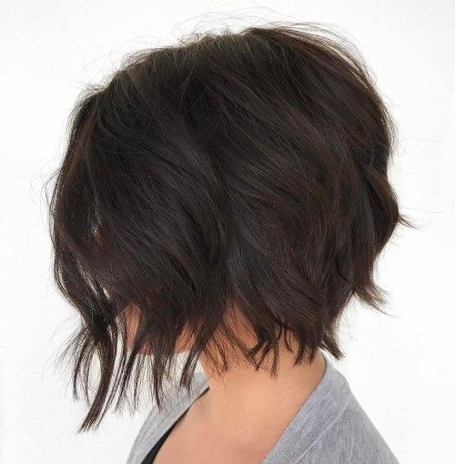 Choppy Brunette Bob