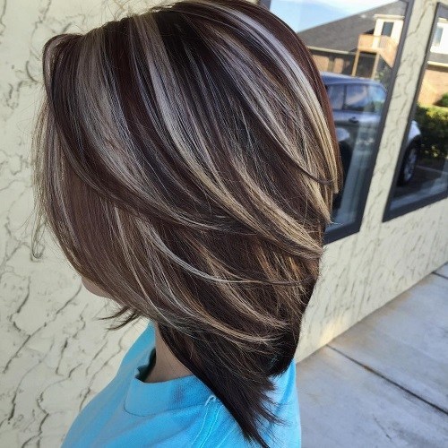 Brown Hair With Ash Highlights by Jes Barnwell