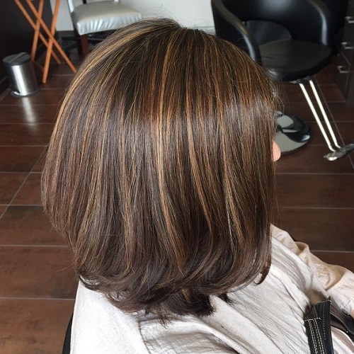 Brown Bob With Highlights