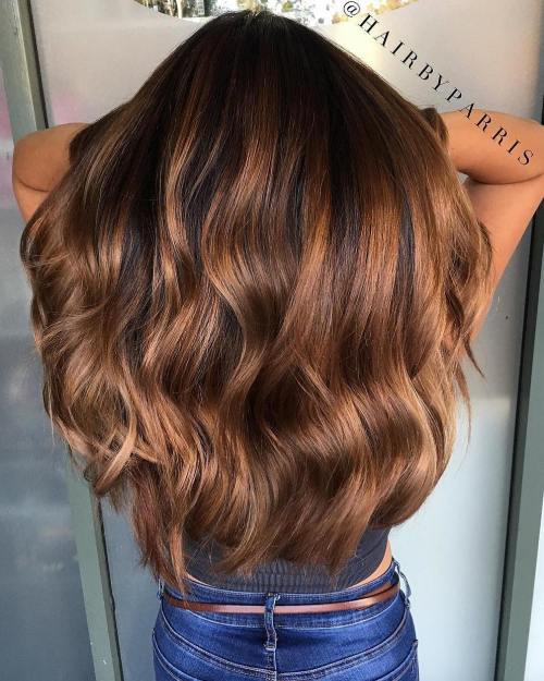 Long Caramel Balayage Hair