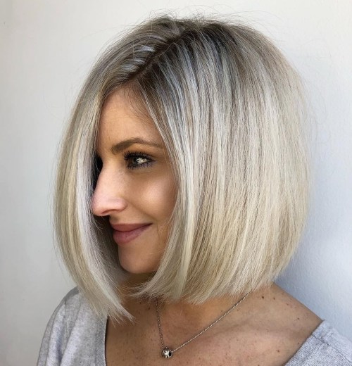 Asymmetrical Angled Blunt Bob