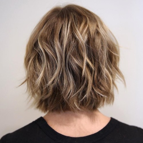 Neck-Length Bob With Shaggy Layers