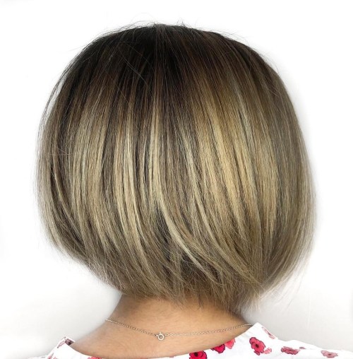 Angled Rounded Bob Cut