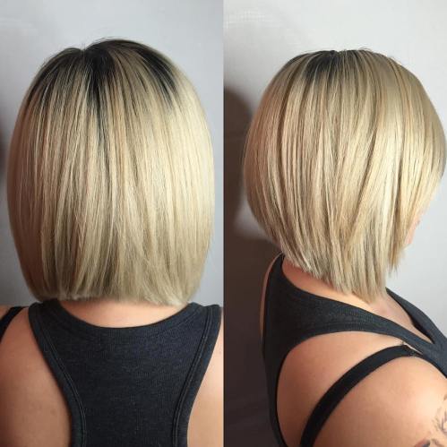 Straight Angled Shoulder-Length Bob